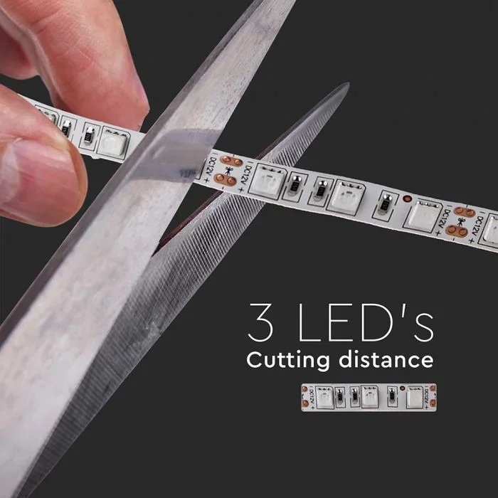 LED Strip 5 meter, 11W/m, 6500K Daglichtwit, IP20, 12V