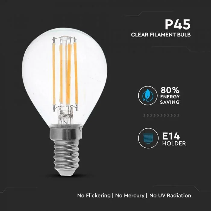 LED Filament Lamp, 4W, 4000K, E14