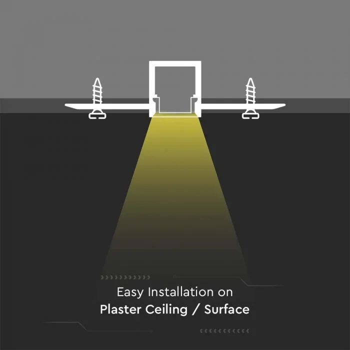 U Profiel Montagekit voor LED Strip, 2000x52.1x13.3 mm, Zilver