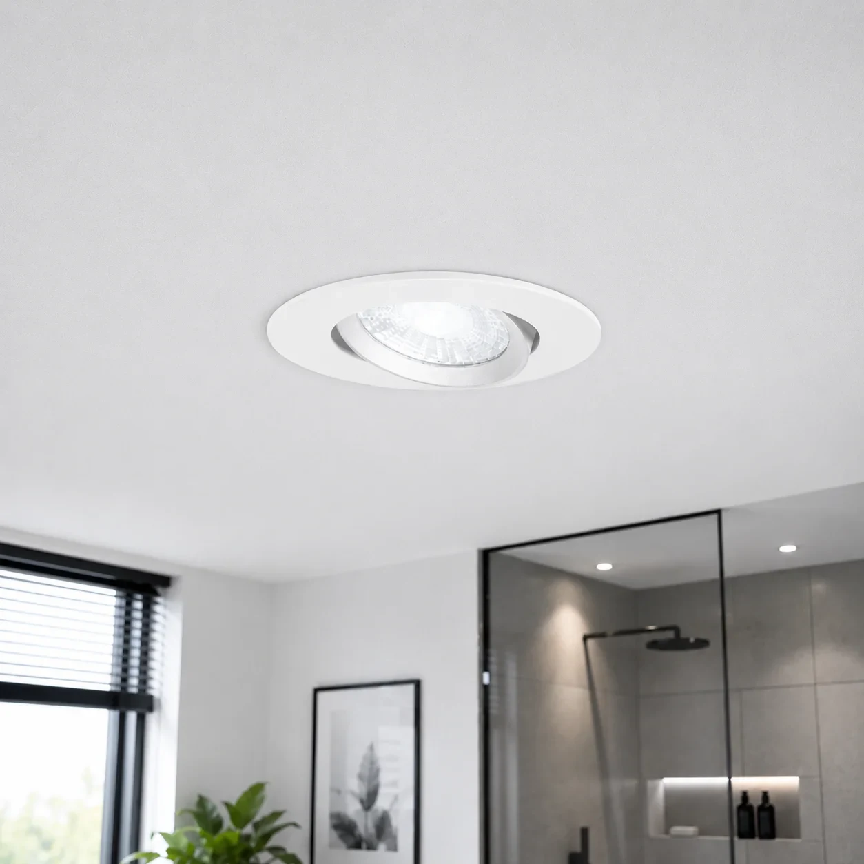 LED Inbouwspot, 6500K, Dimbaar, Wit, IP44
