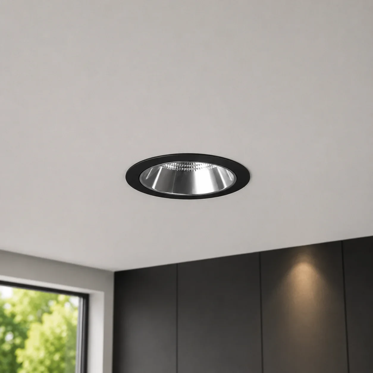 LED Inbouw Downlight, 9–12W, 2700K/3000K/4000K, Dimbaar, Rond, IP54, Zwart, Aluminium Reflector