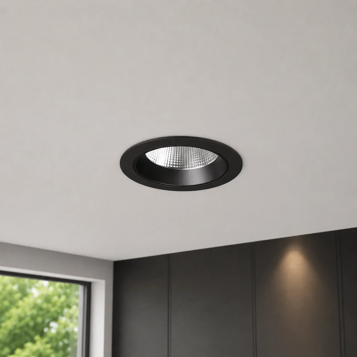 LED Inbouw Downlight, 9–12W, 2700K/3000K/4000K, Dimbaar, Rond, IP54, Zwart, Aluminium Reflector