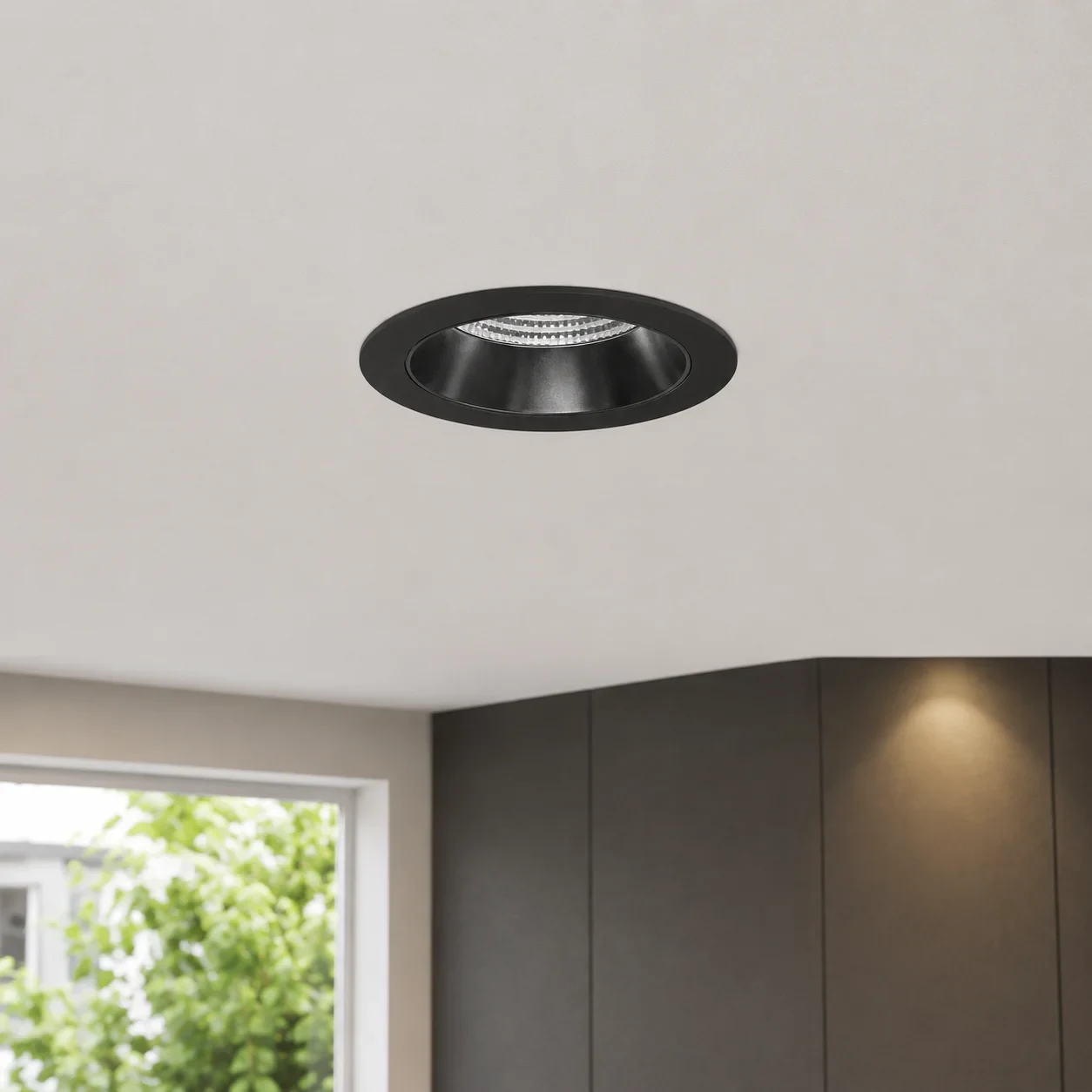 LED Downlight, 15–21W, 2700K/3000K/4000K, Dimbaar, Ø150mm, Zwart