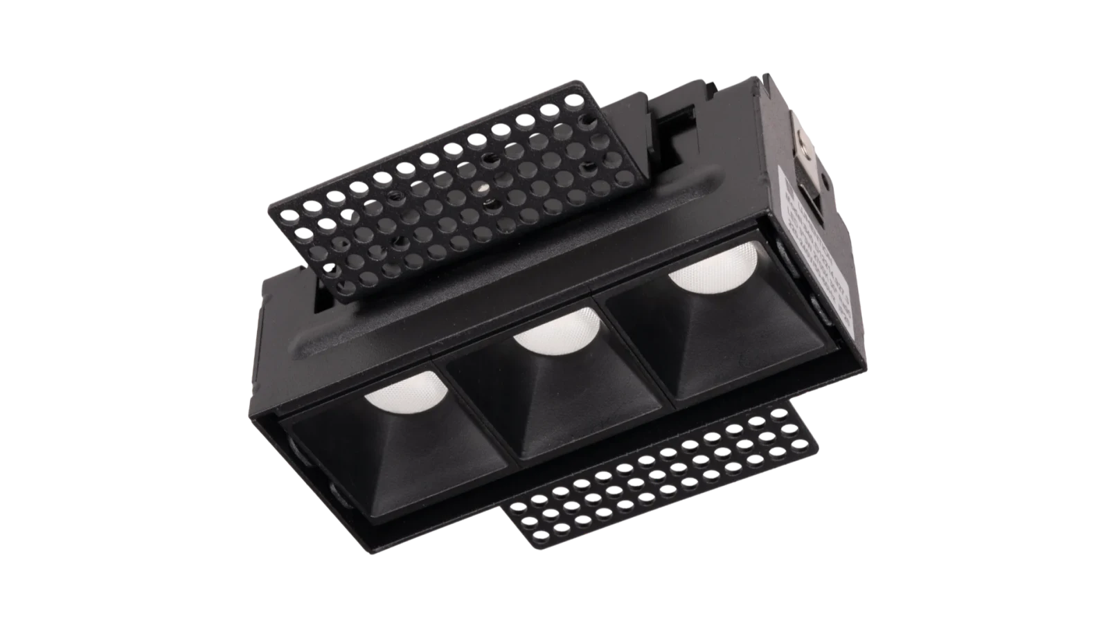 LED Inbouw Trimless Linear Downlight, 3x3W, 2700K, Zwart