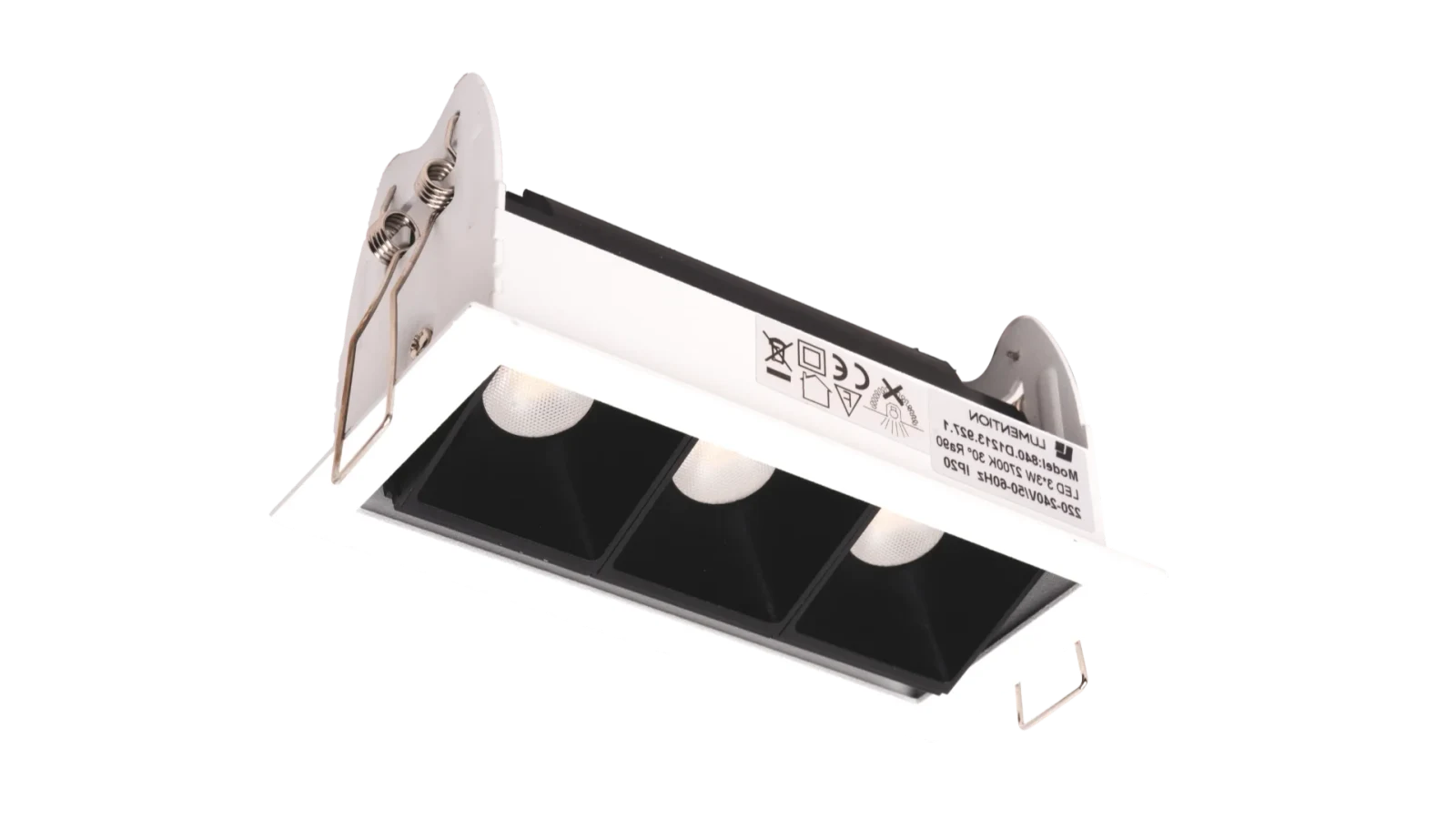 LED Inbouw Linear Downlight, 3x3W, 2700K, Wit