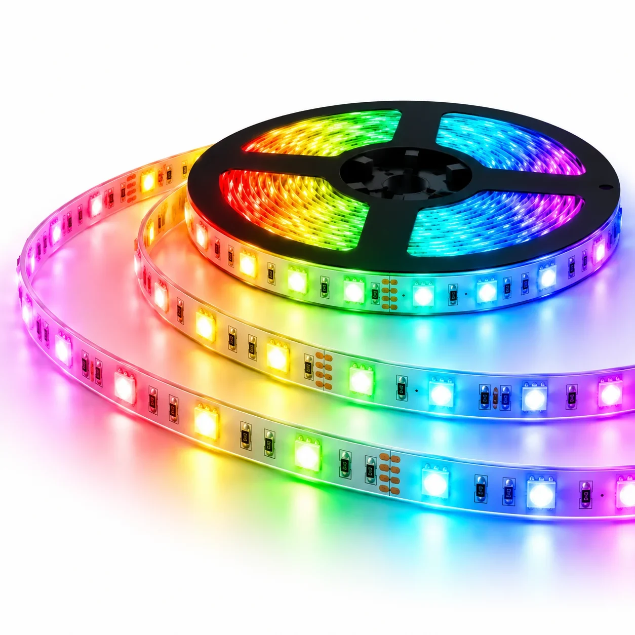 4-in-1 LED Strip, 14.4W/m, RGB+3000K, IP20