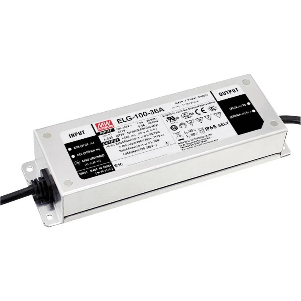 MEAN WELL Inbouwnetvoeding, 24Vdc, 4A, 96W, 3-in-1 Dimming