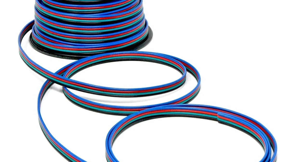 RGB Kabel, Blauw/Groen/Rood/Zwart