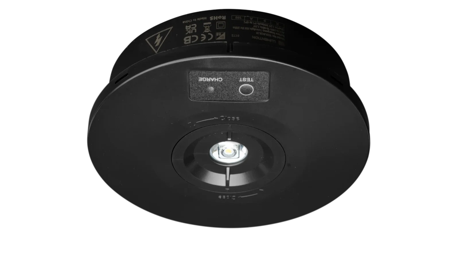 Noodverlichting Surface Rond Spot, 3W, 6500K, IP20, Zwart