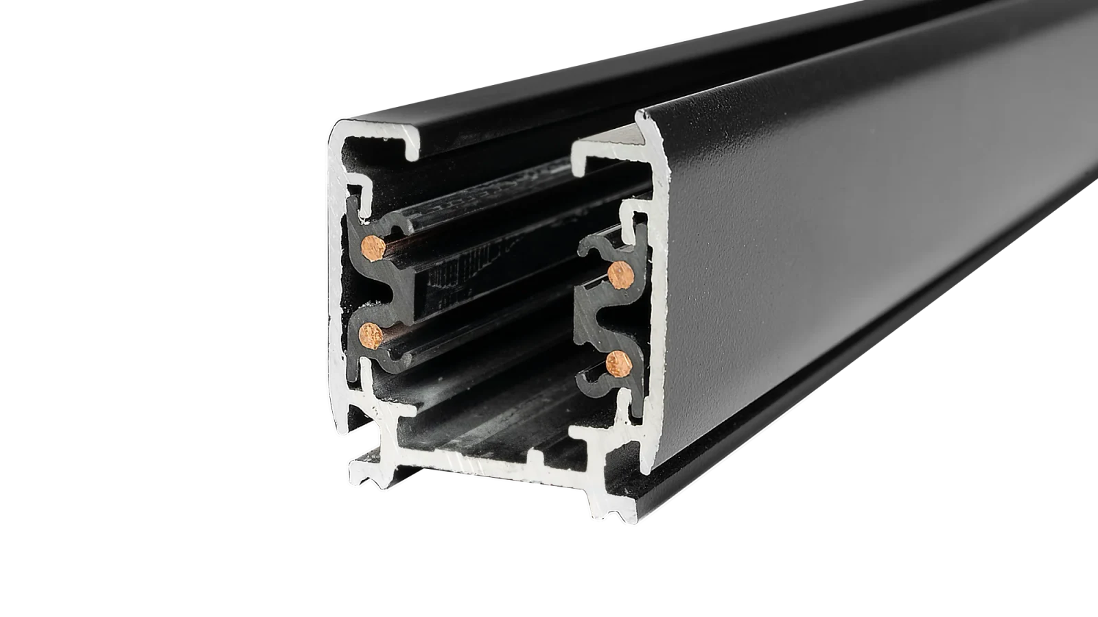 3-fase spanningsrail, 3000mm, Zwart