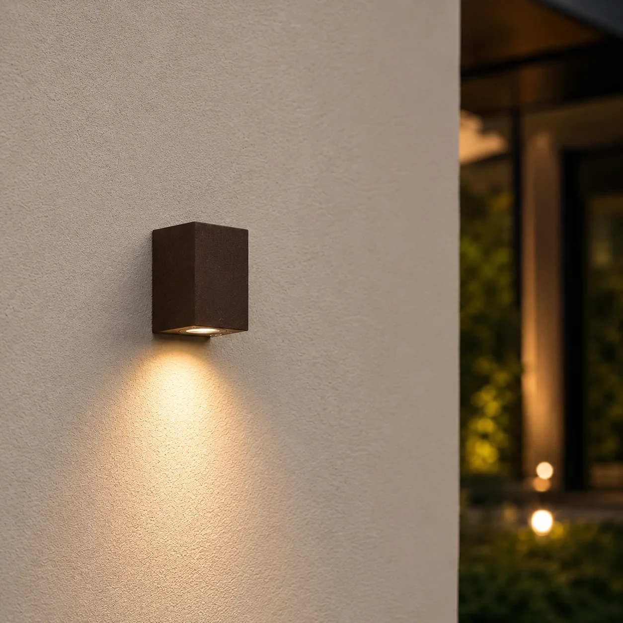 Moderne wandlamp, GU10 fitting, Aluminium, IP65, Corten