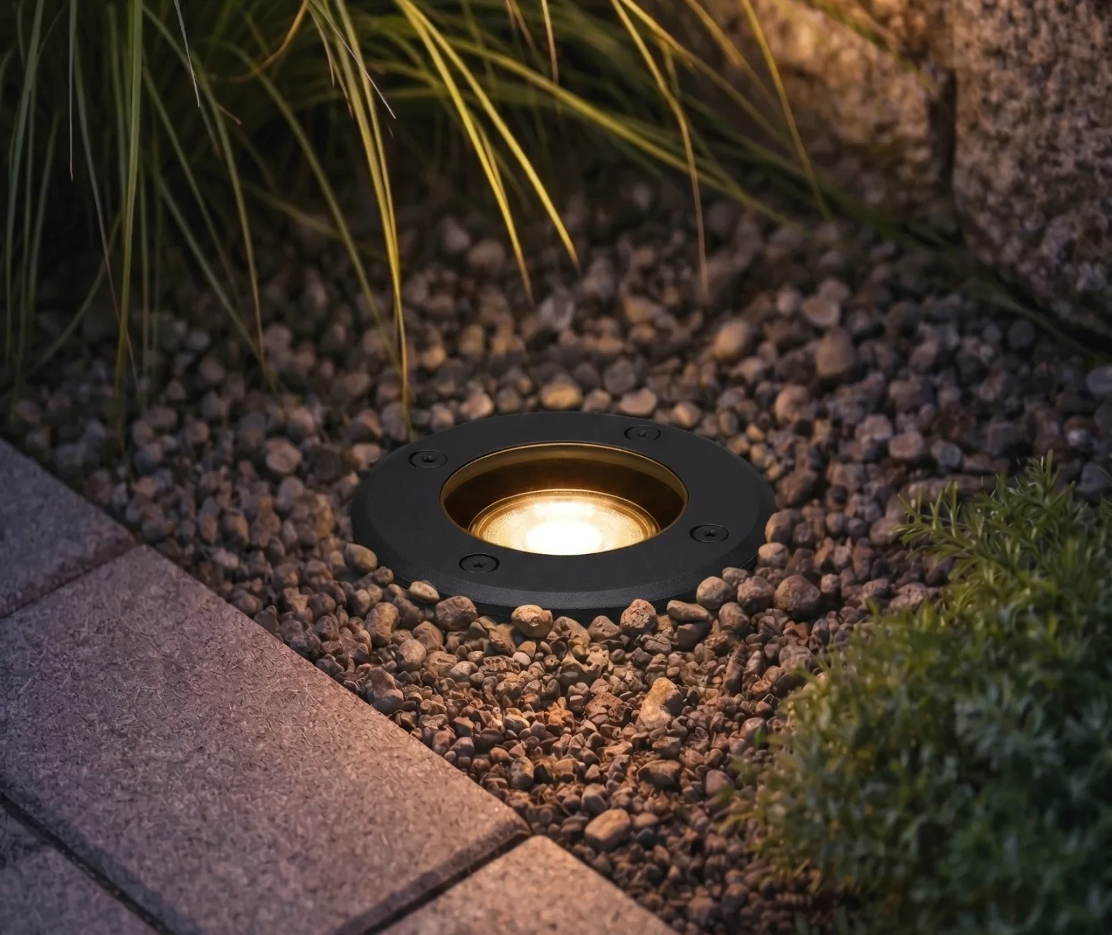 LED Grondspot GU10, Zwart, Ø110mm, IP67