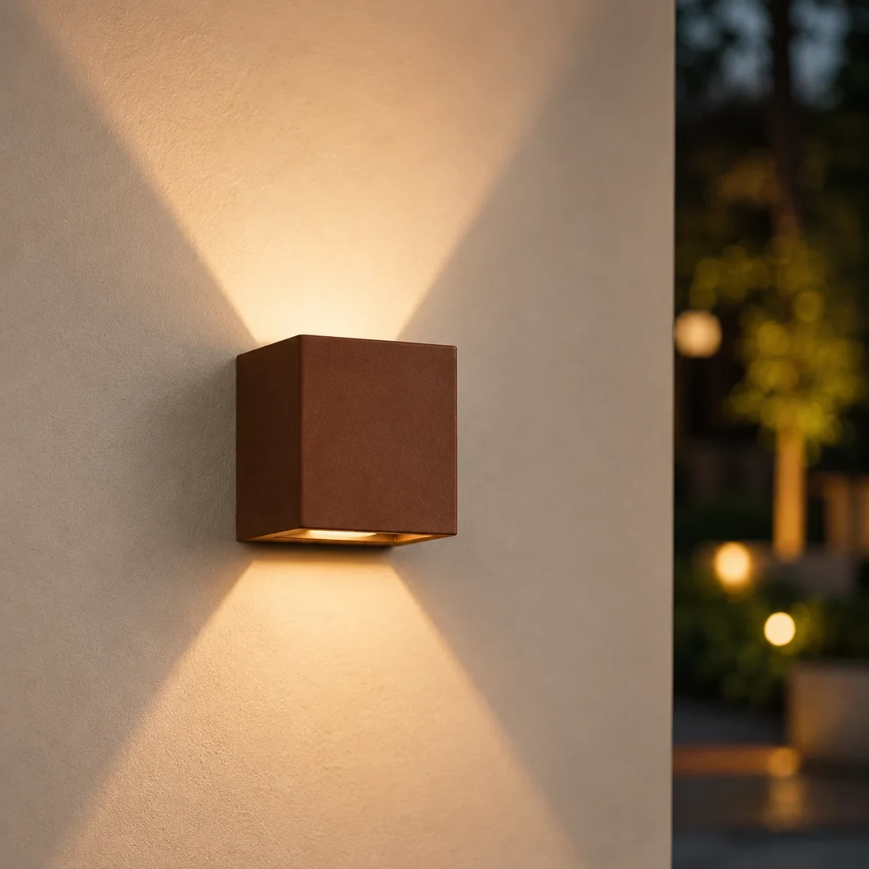 Moderne wandlamp corten, 7W, CCT, Aluminium, IP65