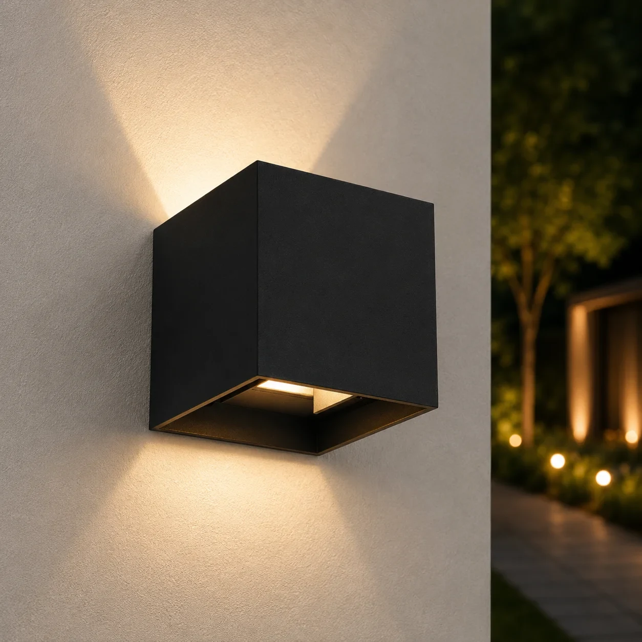 Wandlamp smart zwart, 7W, RGBCW, Aluminium, IP65