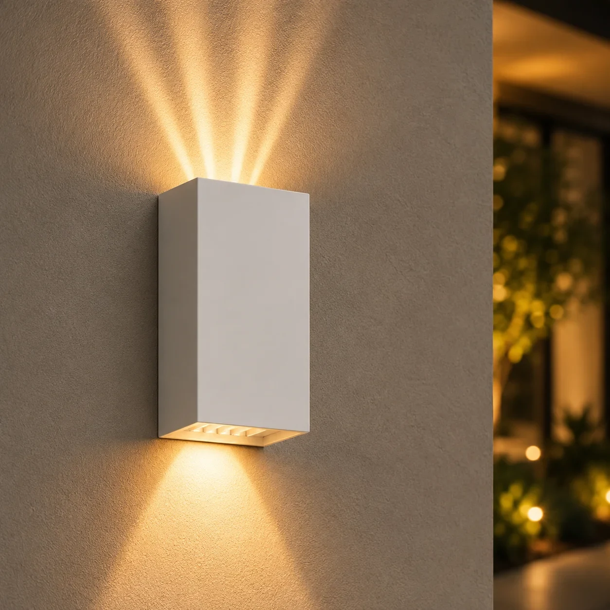 Moderne wandlamp wit, 10W, CCT, Aluminium, IP65