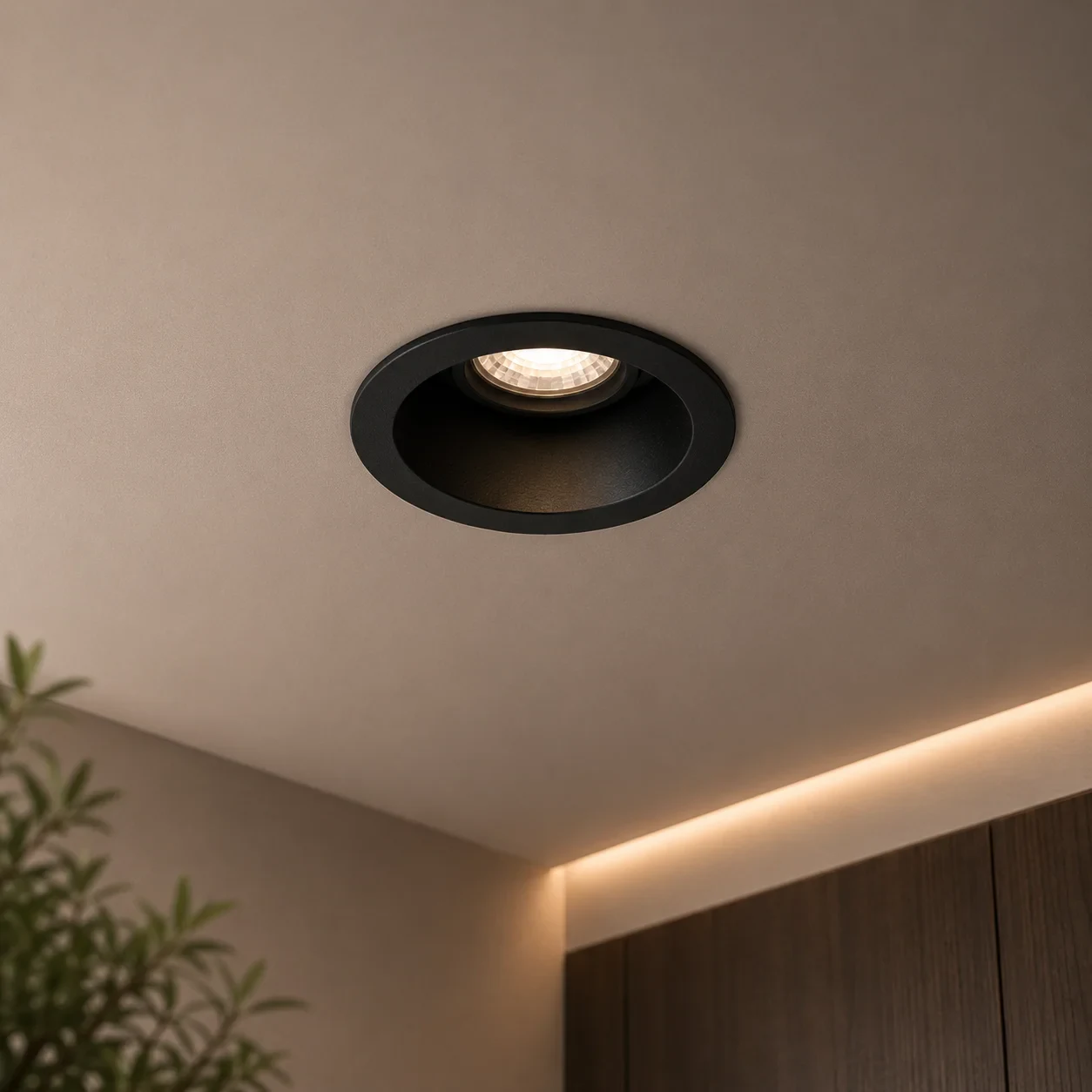GU10 Inbouwspot Armatuur DAZZLE, IP20, Zwart
