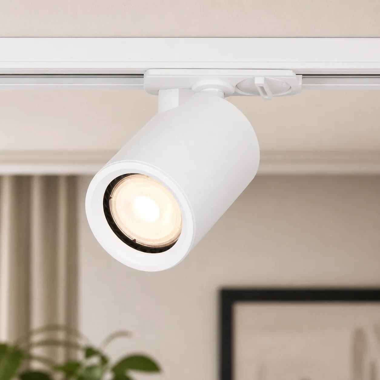 1-Fase LED Railspot NOVA, GU10, IP20, Ø56 x 85 mm, Wit