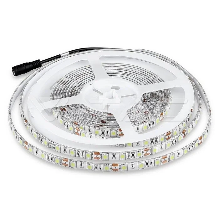 LED Strip 5 meter, 10W/m, 6400K Helder wit, IP65, 12V