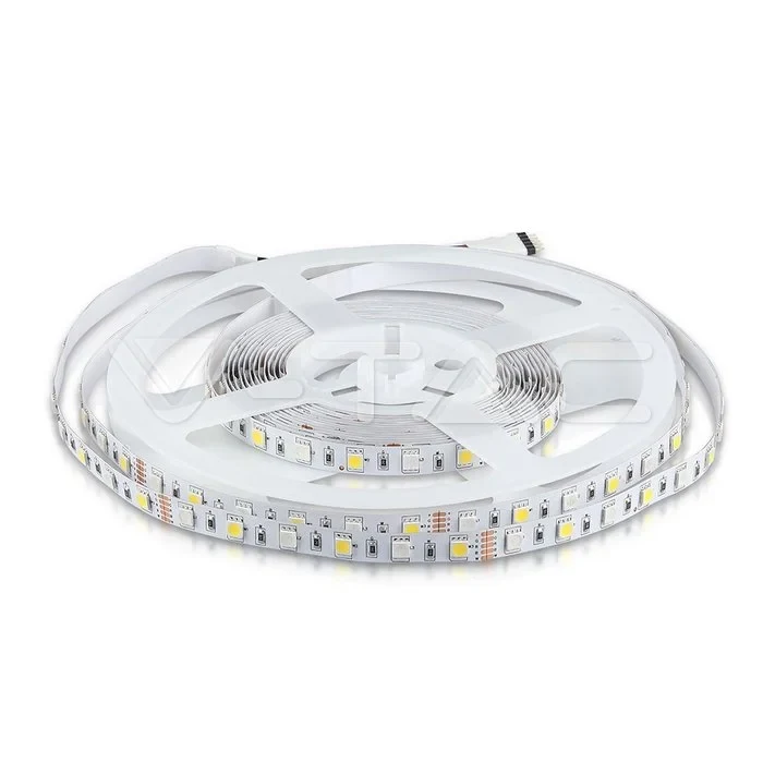 LED Strip 5 meter, 10.8W/m, 6400K Helder wit, IP20, 12V