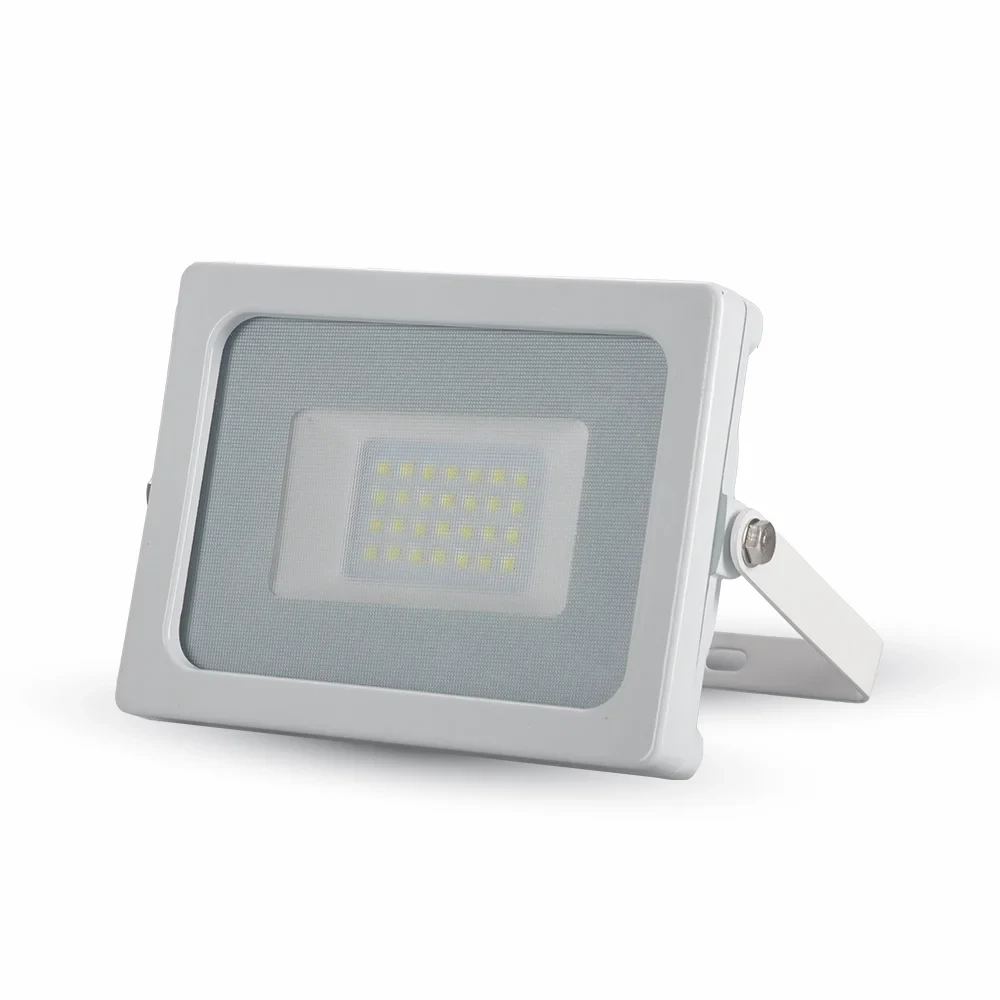 LED Breedstraler, 20W, 6400K Koud Wit, Witte Behuizing