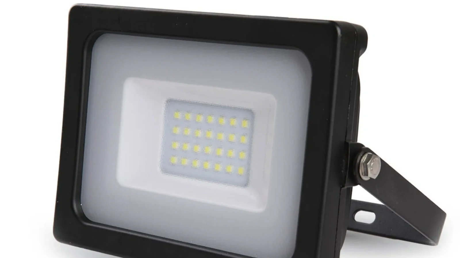 LED Breedstraler, 20W, 3000K Warm Wit, Zwart