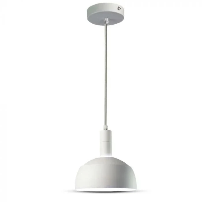 Hanglampfitting met Aluminium Lampenkap, Wit