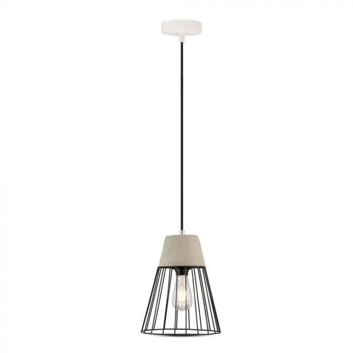 Hanglamp, Beton en Mesh, E27, Ø250 mm