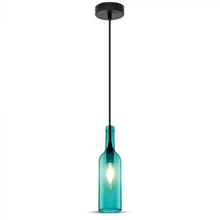 Fles Hanglamp, E14, Blauw