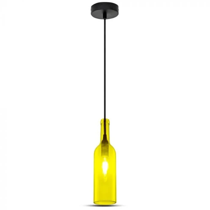 Fles Hanglamp, E14, Geel