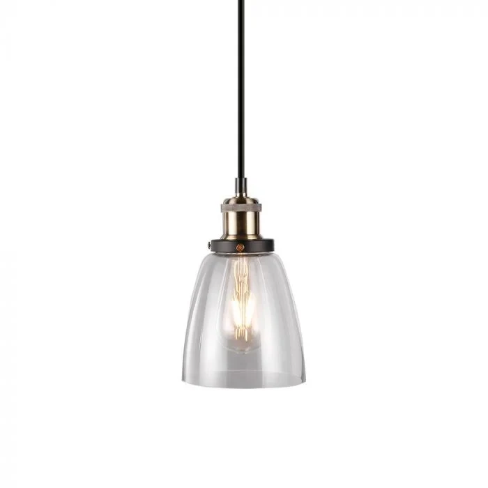 Glas Hanglamp, E27, Transparant