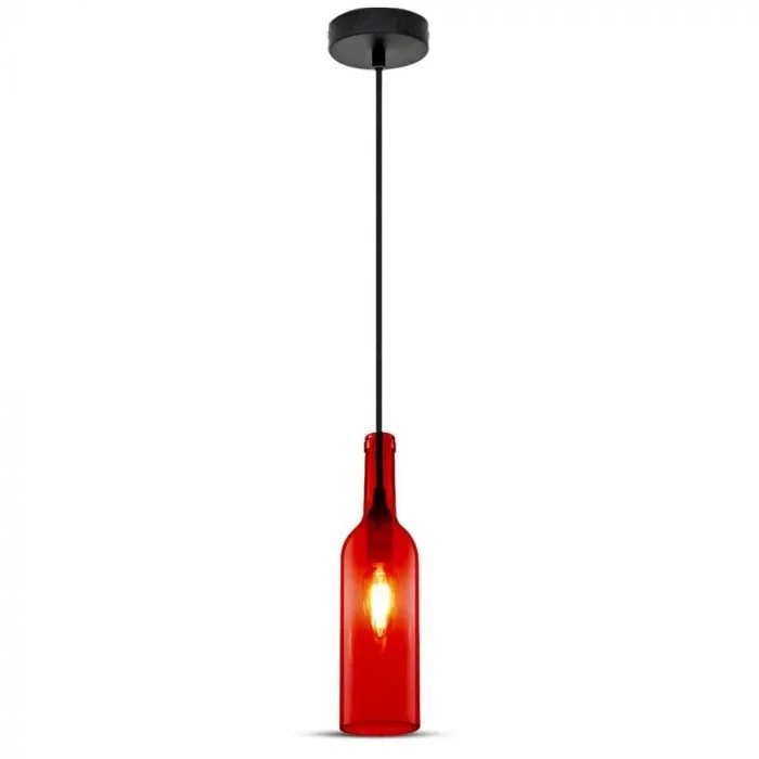 Fles Hanglamp, E14, Rood