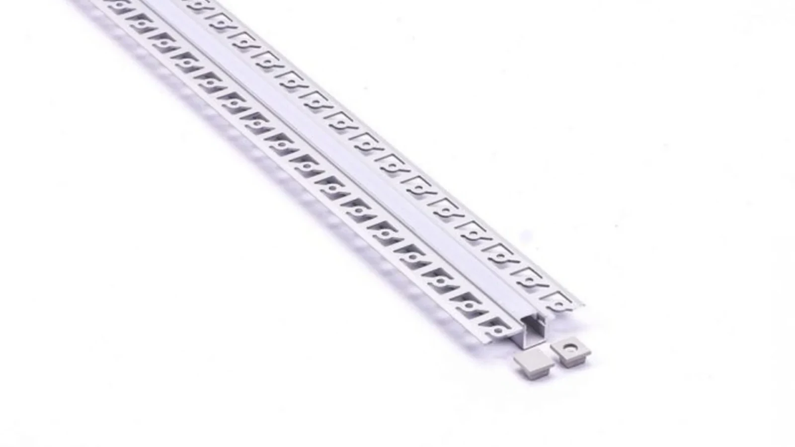 U Profiel Montagekit voor LED Strip, 2000x52.1x13.3 mm, Zilver