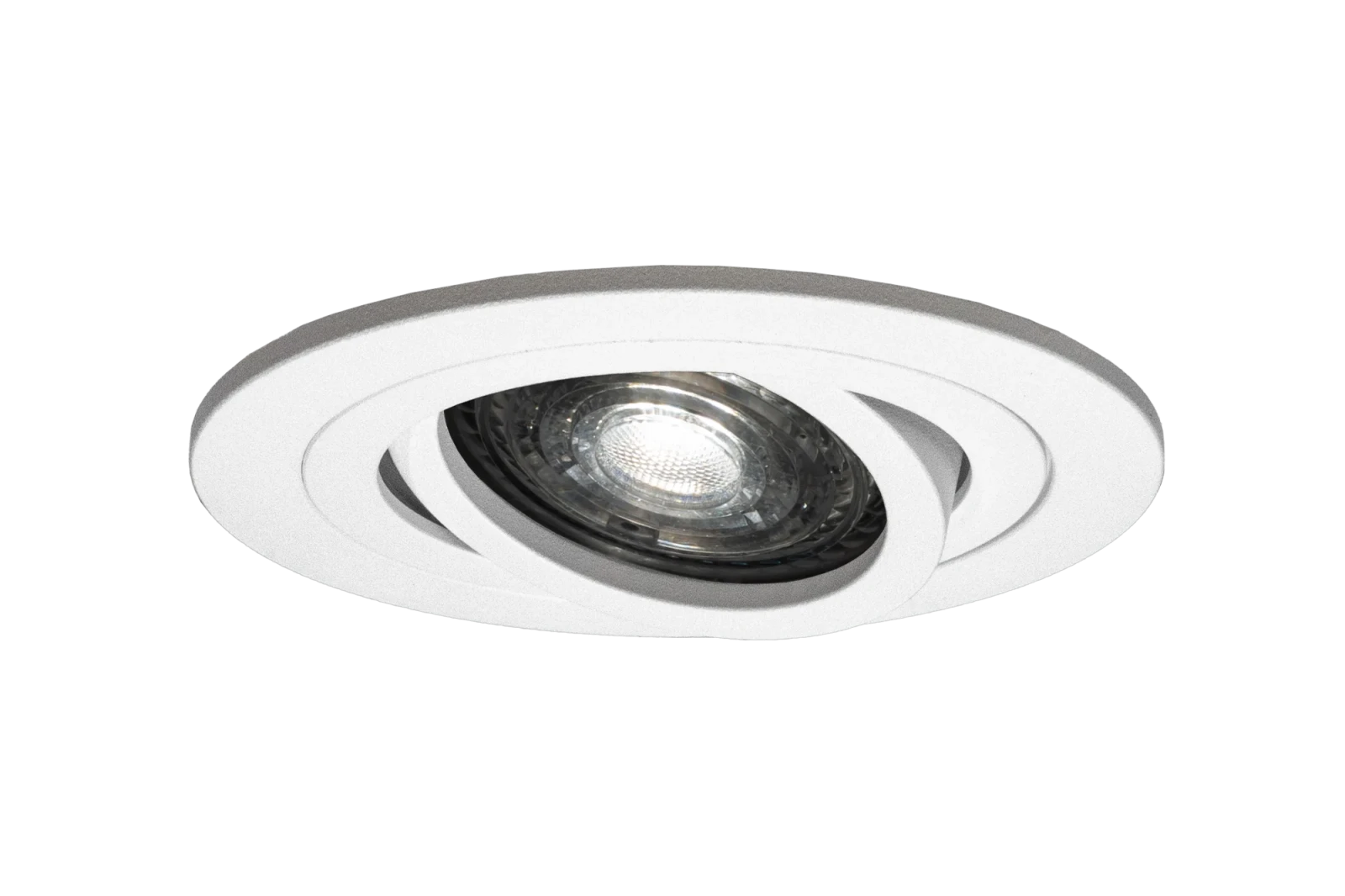 LED GU10 Inbouwspot Armatuur, Rond, Kantelbaar, IP20, Wit