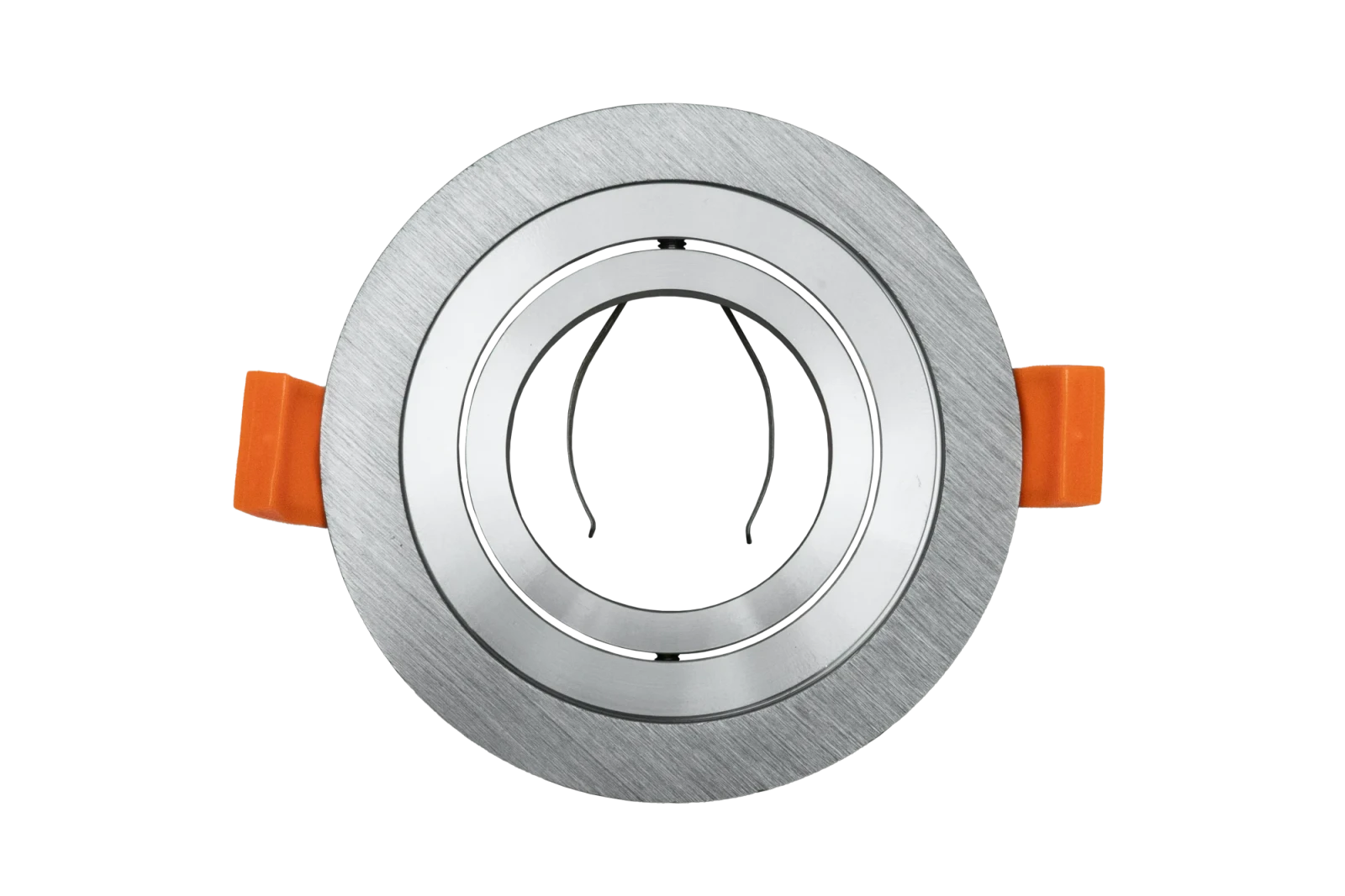 LED GU10 Inbouwspot Armatuur, Rond, Kantelbaar, IP20, Zilvergrijs RVS