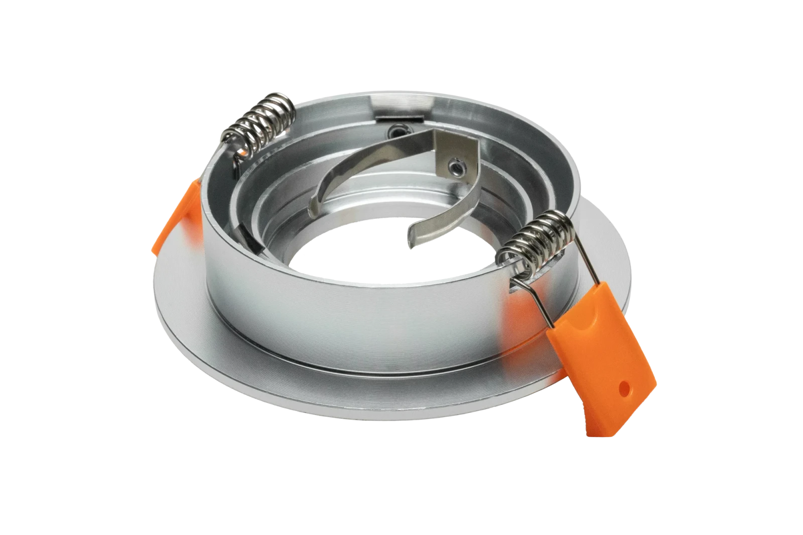 LED GU10 Inbouwspot Armatuur, Rond, Kantelbaar, IP20, Zilvergrijs RVS
