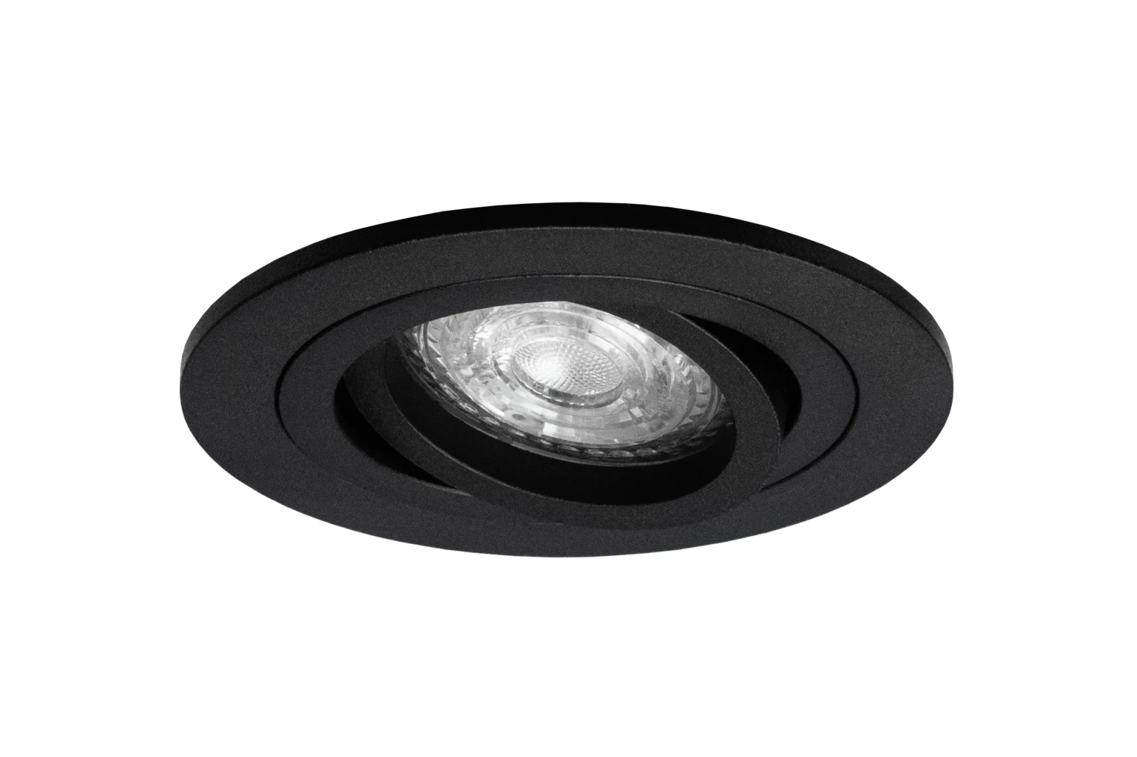 LED GU10 Inbouwspot Armatuur, Rond, Kantelbaar, IP20, Zwart