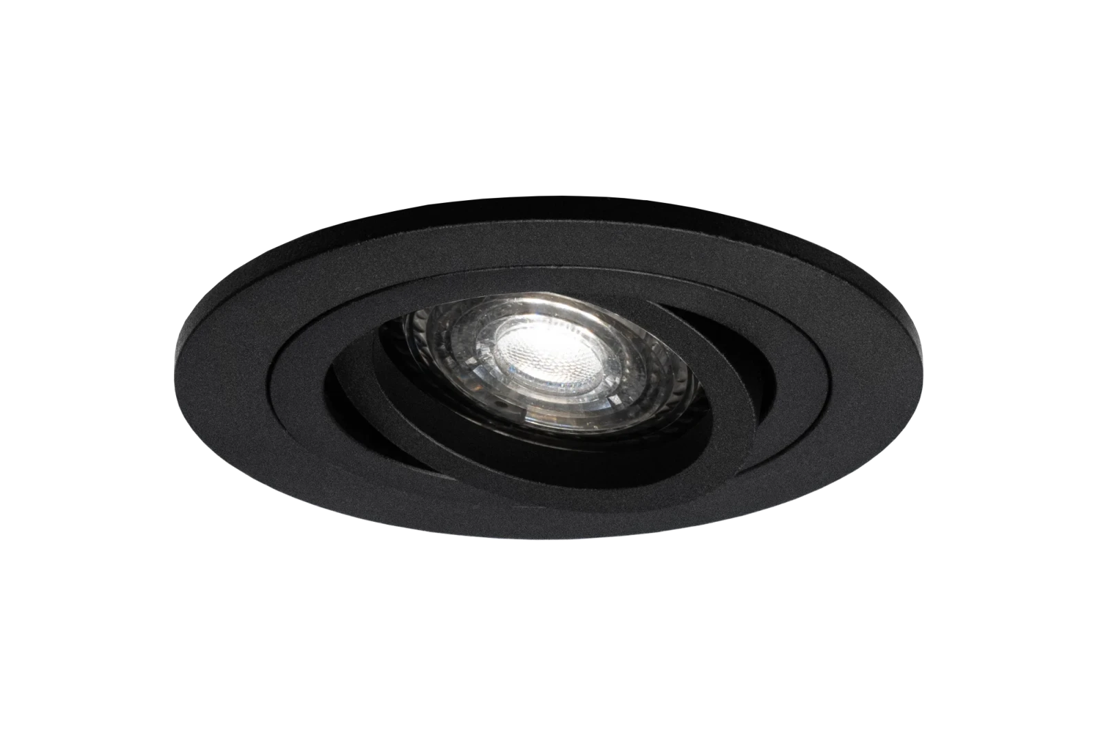 LED GU10 Inbouwspot Armatuur, Rond, Kantelbaar, IP20, Zwart