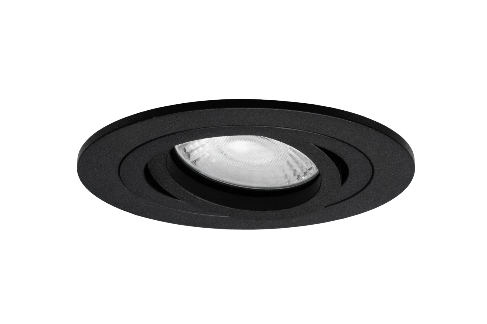 LED GU10 Inbouwspot Armatuur, Rond, Kantelbaar, IP20, Zwart