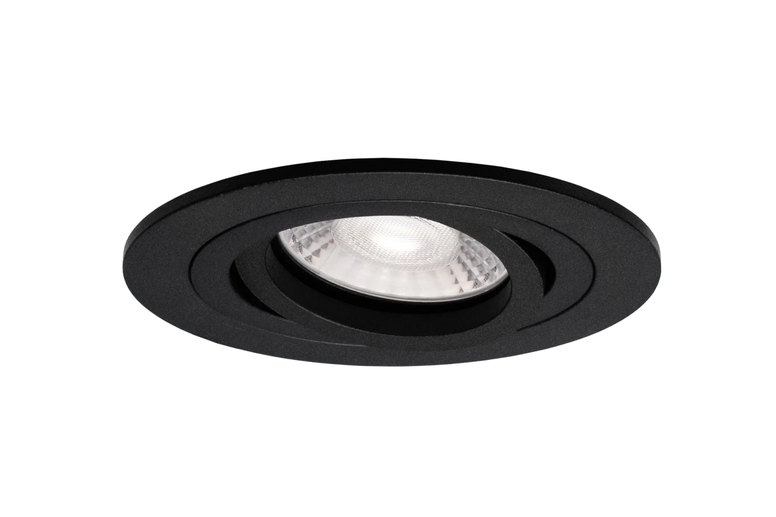 LED GU10 Inbouwspot Armatuur, Rond, Kantelbaar, IP20, Zwart