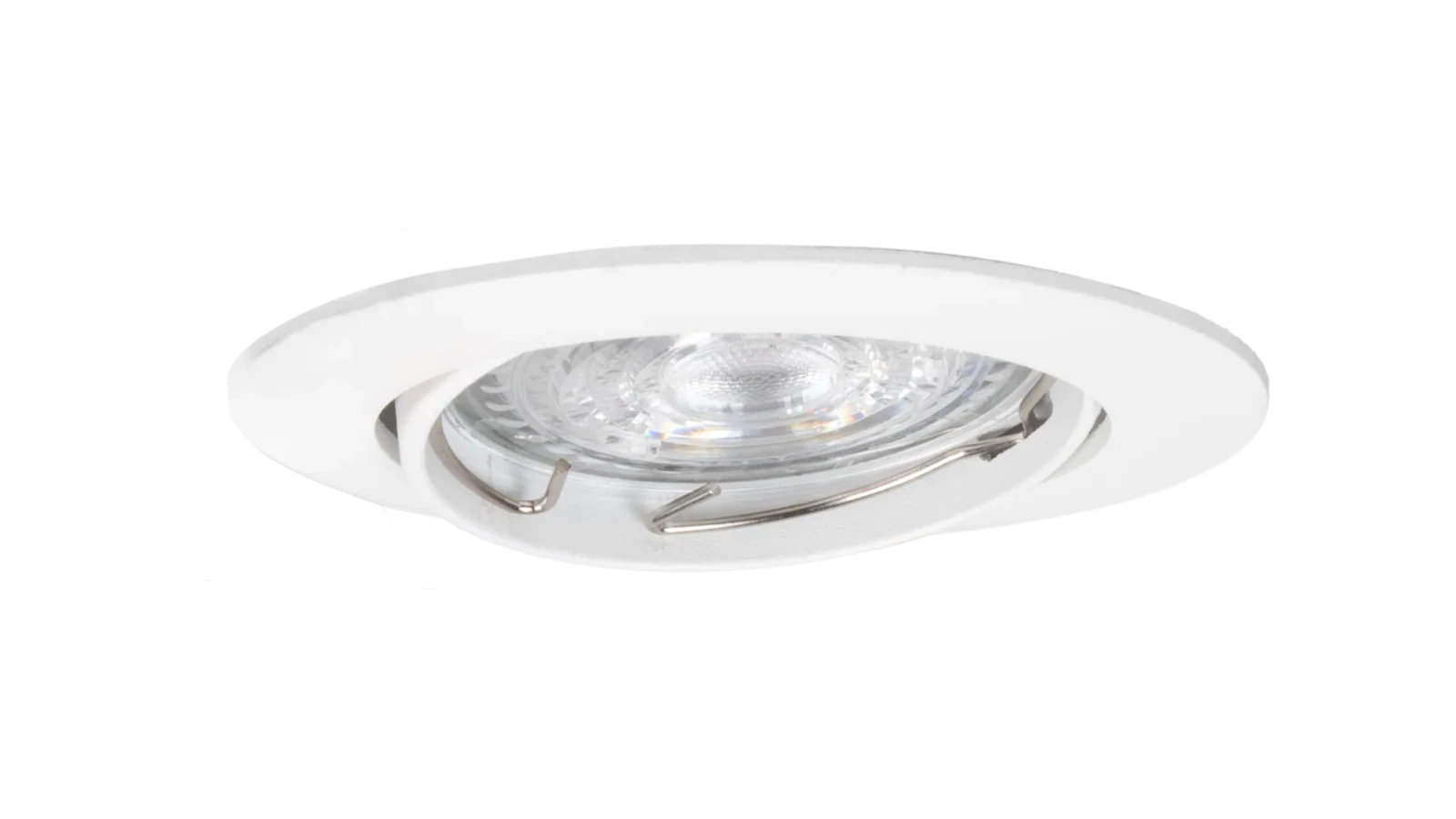 LED GU10 Inbouwspot Armatuur, Rond, Kantelbaar, IP20, Wit