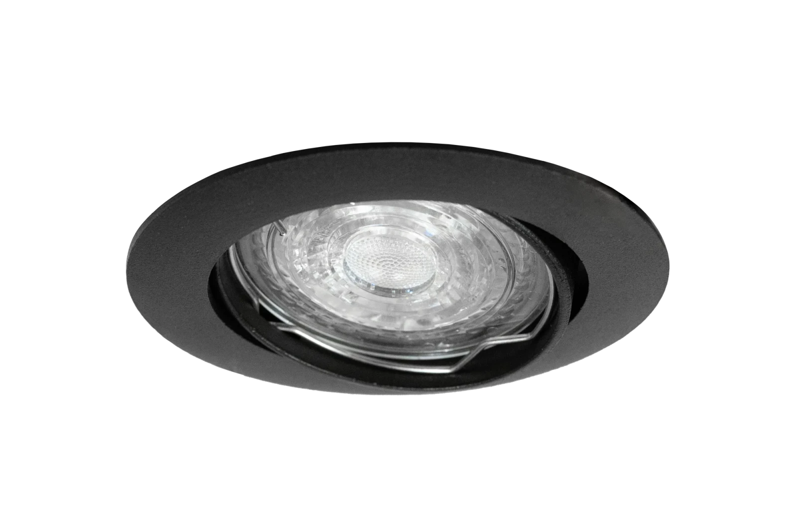 LED GU10 Inbouwspot Armatuur, Rond, Kantelbaar, IP20, Mat Zwart