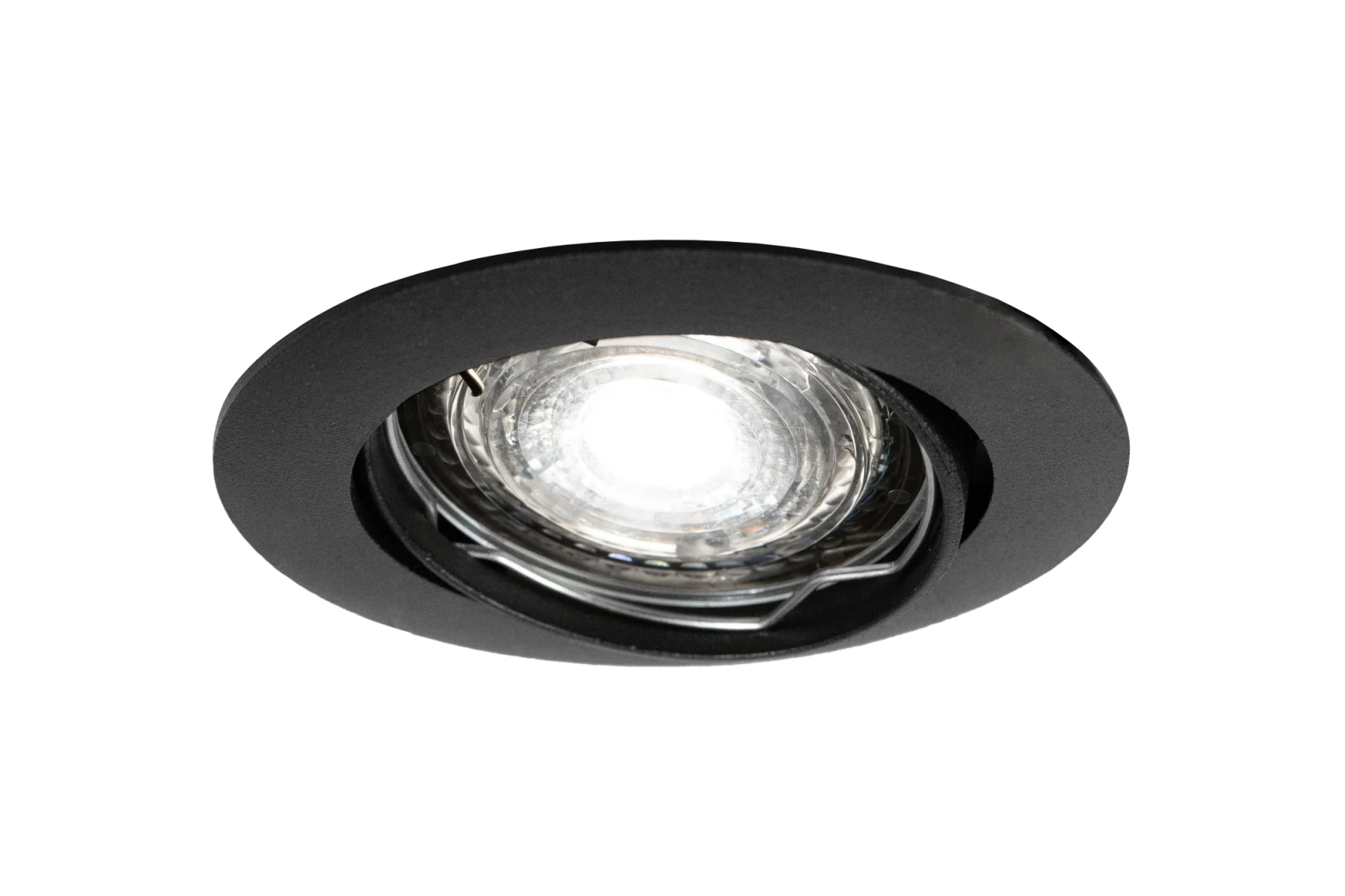 LED GU10 Inbouwspot Armatuur, Rond, Kantelbaar, IP20, Mat Zwart