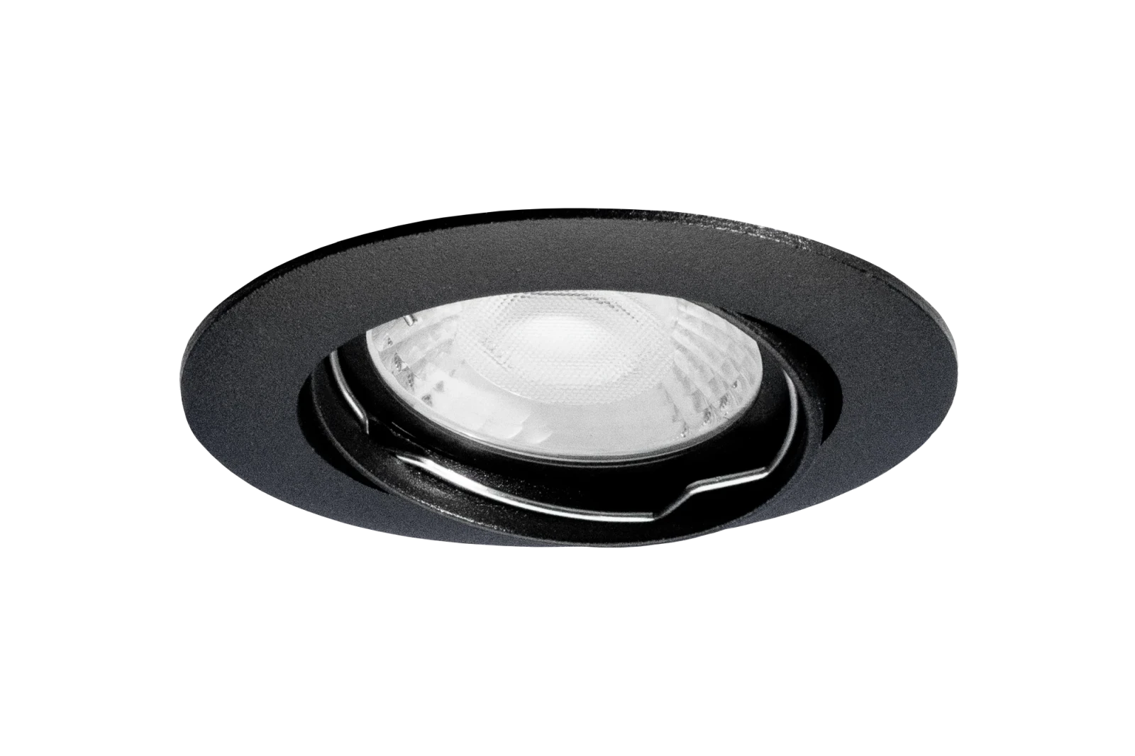 LED GU10 Inbouwspot Armatuur, Rond, Kantelbaar, IP20, Mat Zwart