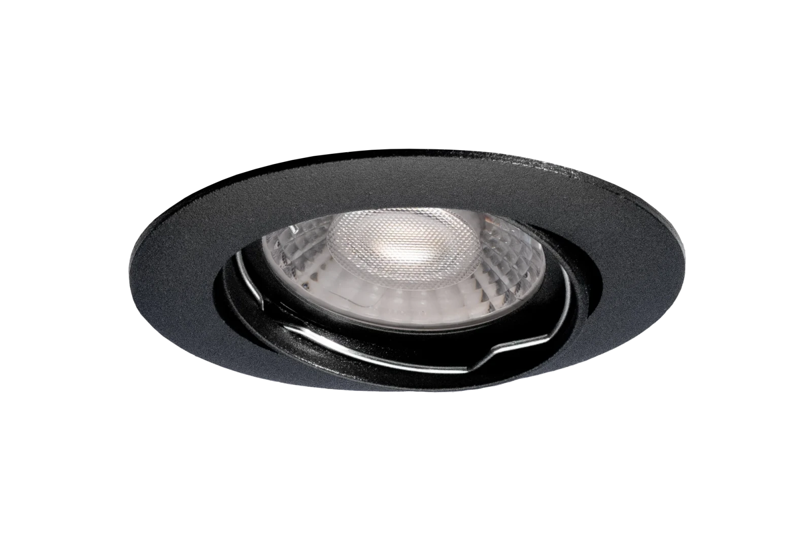 LED GU10 Inbouwspot Armatuur, Rond, Kantelbaar, IP20, Mat Zwart