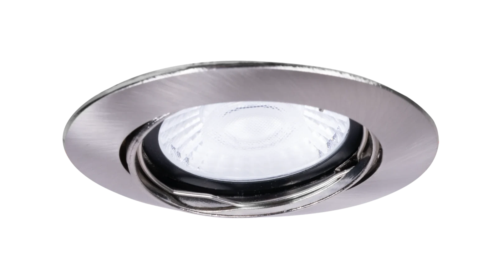 LED GU10 Inbouwspot Armatuur, Rond, Kantelbaar, IP20, Satijn Nikkel