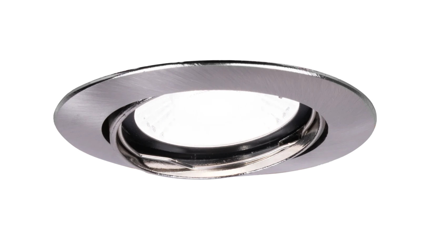 LED GU10 Inbouwspot Armatuur, Rond, Kantelbaar, IP20, Satijn Nikkel