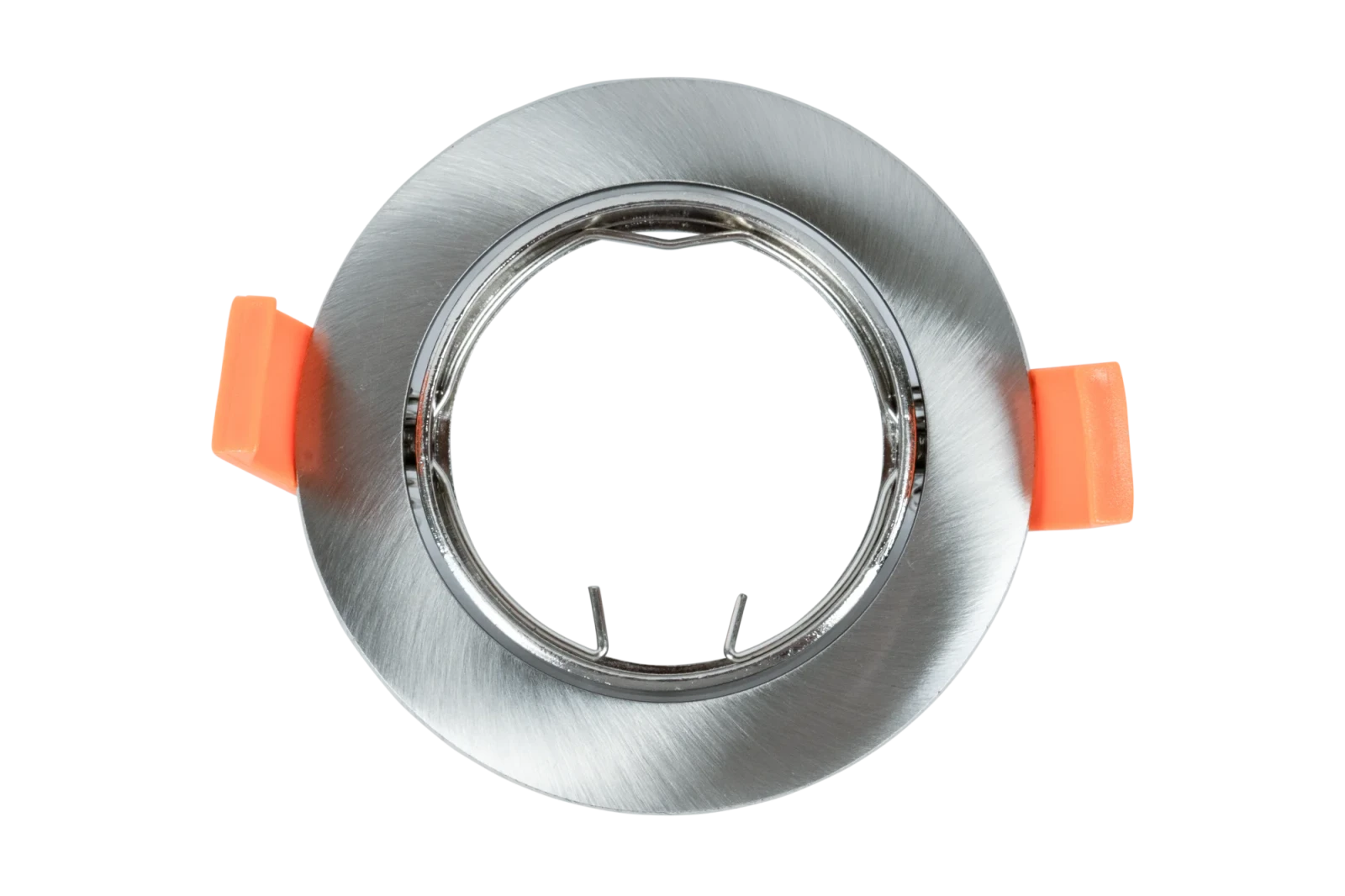 LED GU10 Inbouwspot Armatuur, Rond, Kantelbaar, IP20, Satijn Nikkel