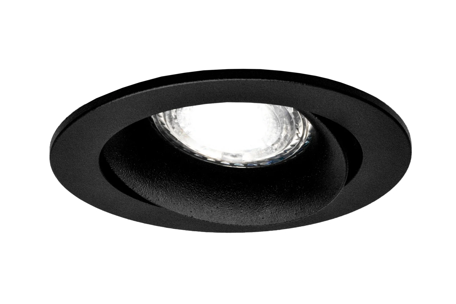 LED GU10 Inbouwspot Armatuur, Rond, Kantelbaar, IP20, Mat Zwart