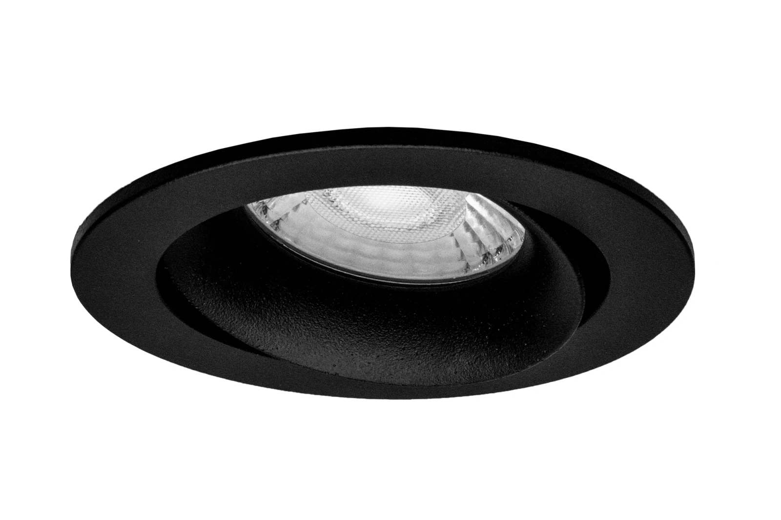 LED GU10 Inbouwspot Armatuur, Rond, Kantelbaar, IP20, Mat Zwart