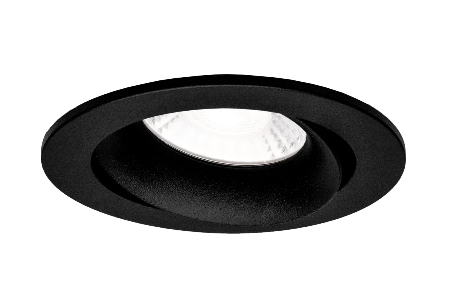 LED GU10 Inbouwspot Armatuur, Rond, Kantelbaar, IP20, Mat Zwart